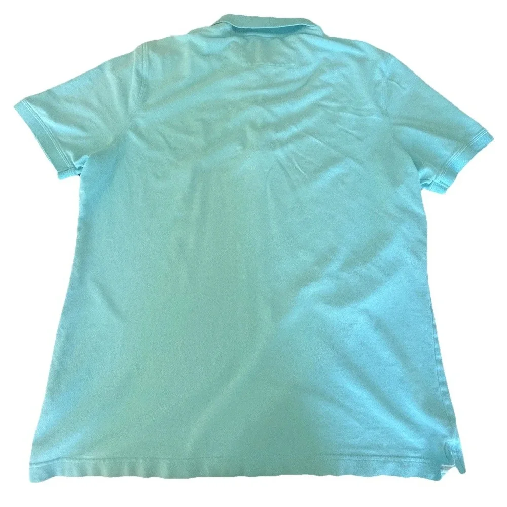 Banana Republic Mens Light‎ Blue Knit Collar Polo Short Sleeve Shirt Sz  X-Large